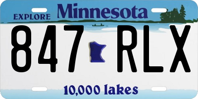 MN license plate 847RLX