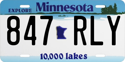 MN license plate 847RLY