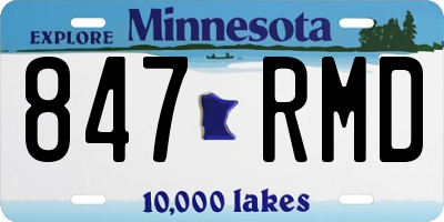 MN license plate 847RMD