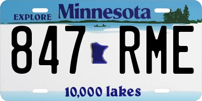 MN license plate 847RME