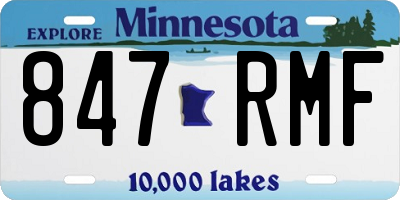 MN license plate 847RMF