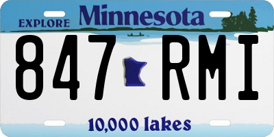 MN license plate 847RMI