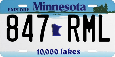 MN license plate 847RML