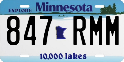MN license plate 847RMM