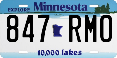 MN license plate 847RMO