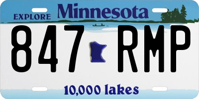 MN license plate 847RMP