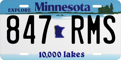 MN license plate 847RMS