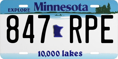 MN license plate 847RPE