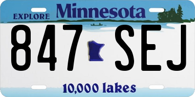 MN license plate 847SEJ