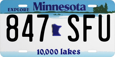 MN license plate 847SFU