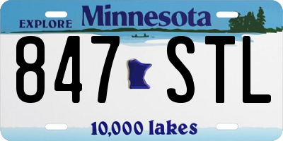 MN license plate 847STL