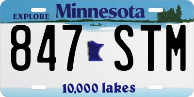 MN license plate 847STM