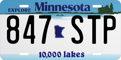 MN license plate 847STP