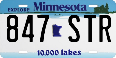 MN license plate 847STR