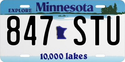 MN license plate 847STU
