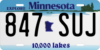 MN license plate 847SUJ