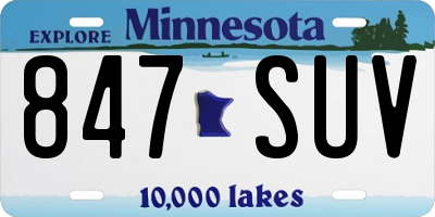 MN license plate 847SUV