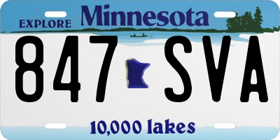 MN license plate 847SVA