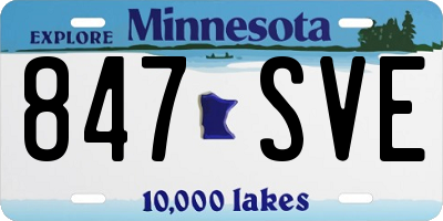 MN license plate 847SVE