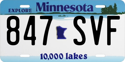 MN license plate 847SVF