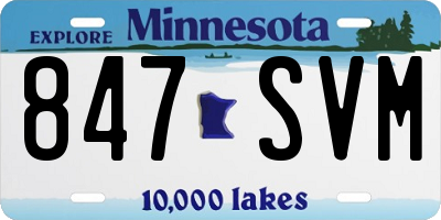 MN license plate 847SVM