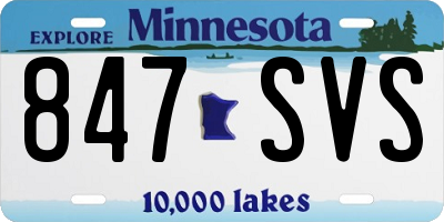 MN license plate 847SVS