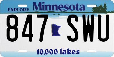 MN license plate 847SWU