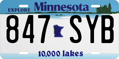MN license plate 847SYB