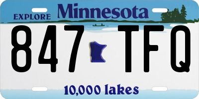 MN license plate 847TFQ