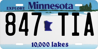 MN license plate 847TIA