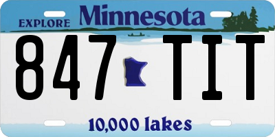 MN license plate 847TIT
