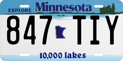 MN license plate 847TIY
