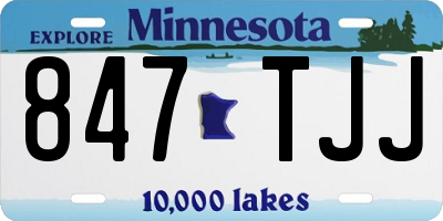 MN license plate 847TJJ