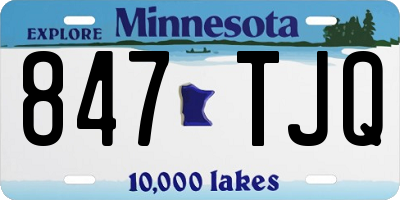 MN license plate 847TJQ