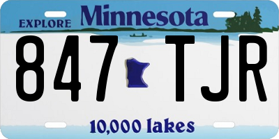 MN license plate 847TJR