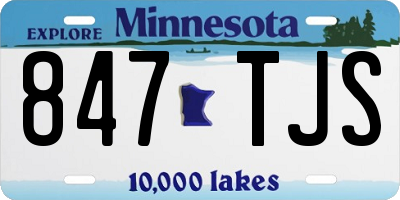 MN license plate 847TJS