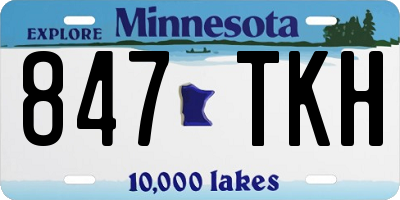 MN license plate 847TKH