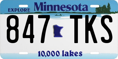 MN license plate 847TKS