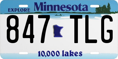 MN license plate 847TLG