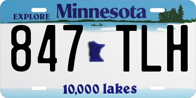 MN license plate 847TLH