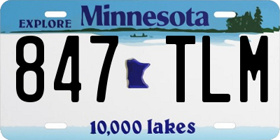 MN license plate 847TLM