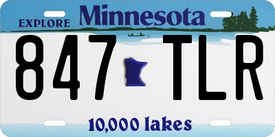 MN license plate 847TLR