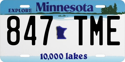 MN license plate 847TME