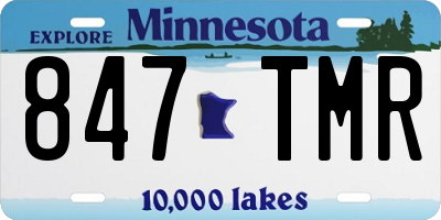 MN license plate 847TMR
