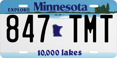 MN license plate 847TMT