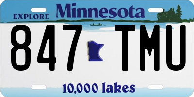 MN license plate 847TMU