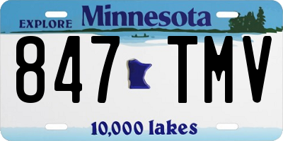 MN license plate 847TMV