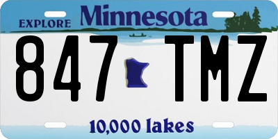 MN license plate 847TMZ