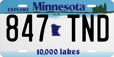 MN license plate 847TND