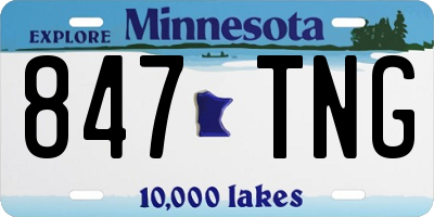 MN license plate 847TNG
